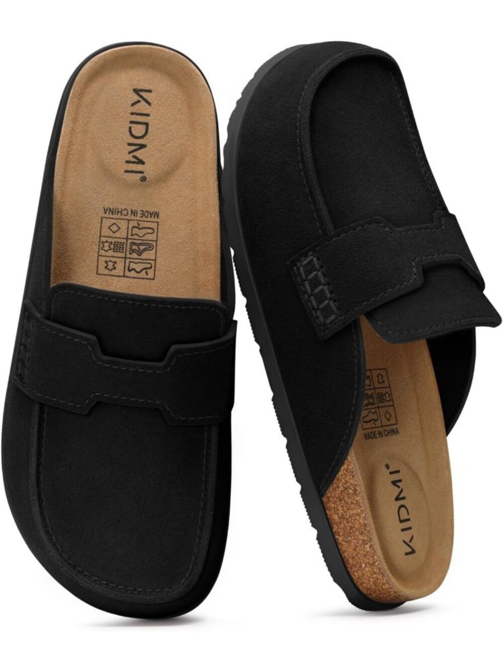 Genuine Suede Slip-On Clog Mules for Women - Comfortable & Stylish Footwear